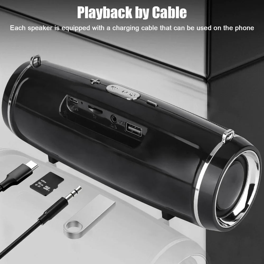 Bluetooth 5.1 Speaker Wireless Waterproof Outdoor Stereo LOUD