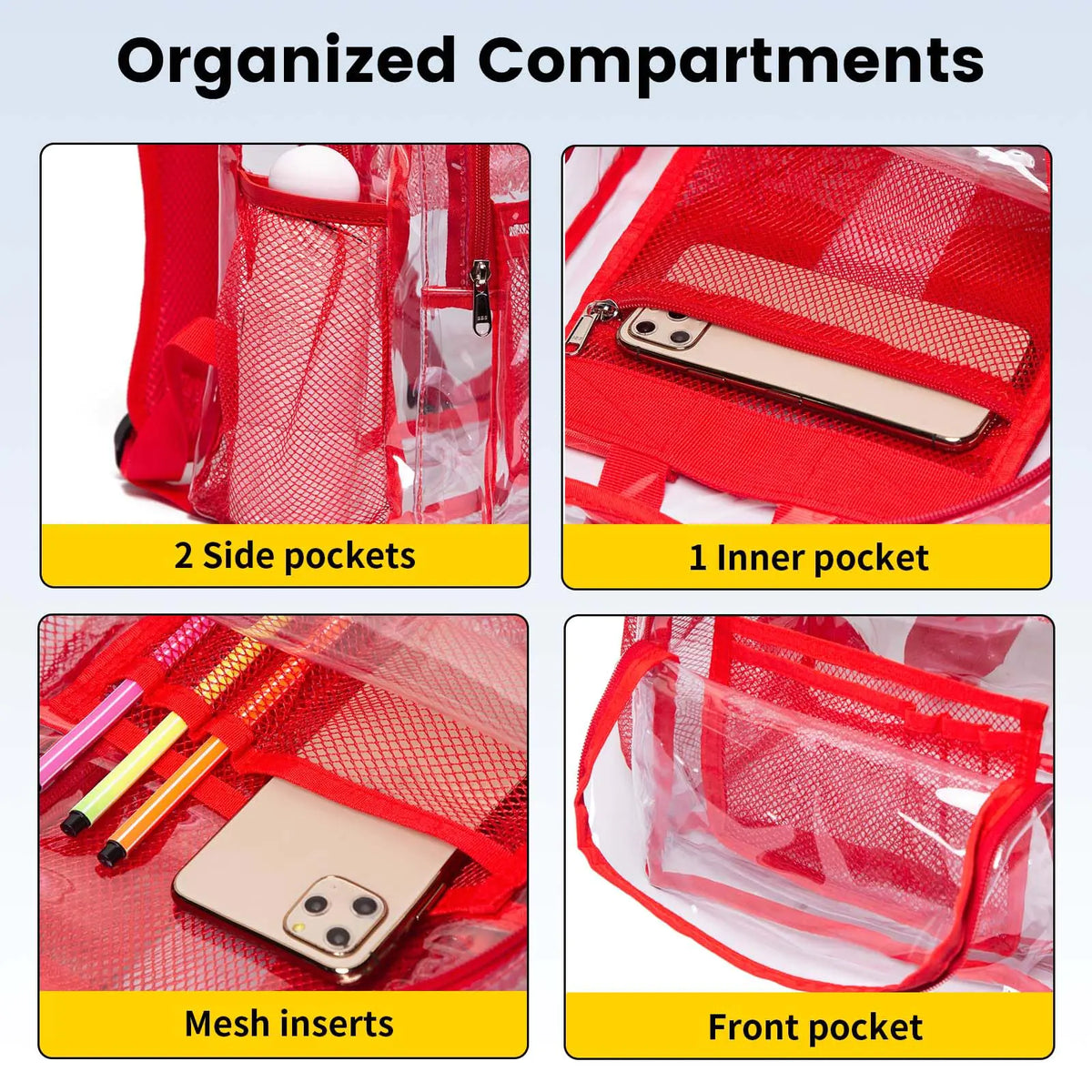 Vorspack Clear Backpack Heavy Duty - PVC Transparent Backpack