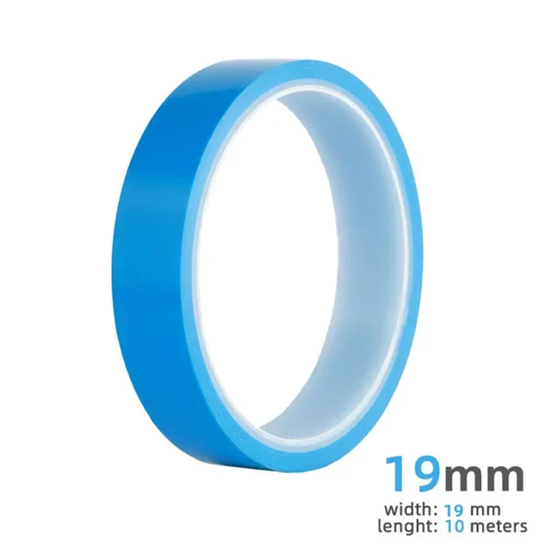 Tensilized Strapping Tape for Tubeless Bicycle Rims, 9.14m long, widths of 23/25/27/29/32/34mm, good residue-holding.