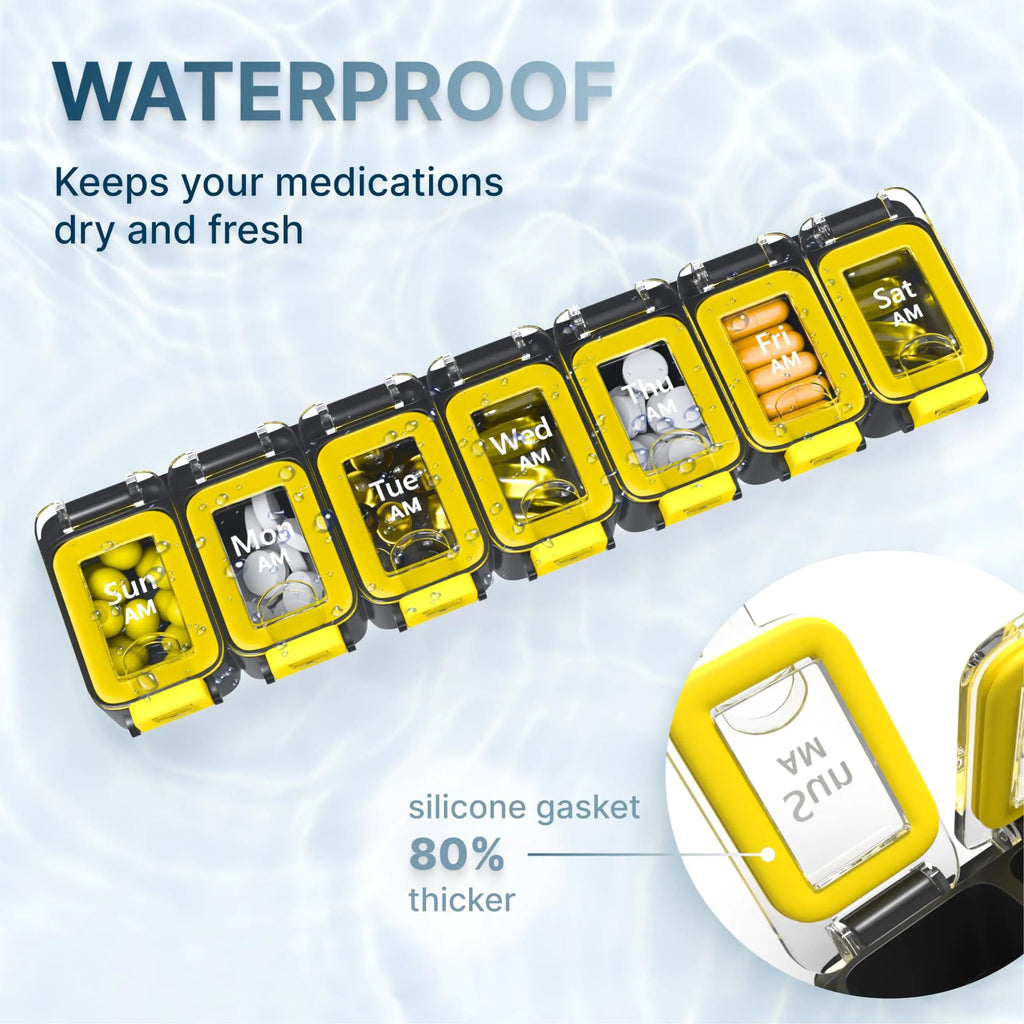 Weekly Pill Organizer 2 Times Day Am Pm Pill Case Pill Box