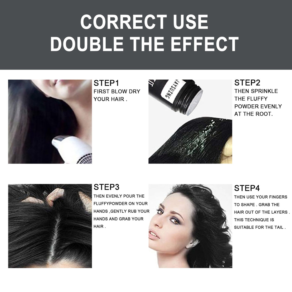Hair Puff Powder Men's And Women's Hair Styling Care Leave-In Fluffy Refreshing Gentle Puff Powder