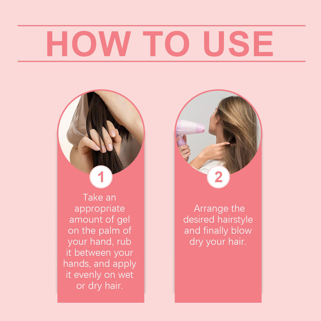 Strawberry Curl Styling Gel Leave-In Hair Volumizing Long-Lasting Shape Nourishing Repair Styling Cream