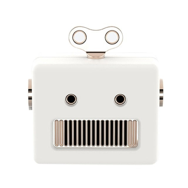 Portable Retro Robot Shape Bluetooth Speaker Cartoon Mini Outdoor Wireless Speaker HIFI Bass Column Loudspeaker With Microphone