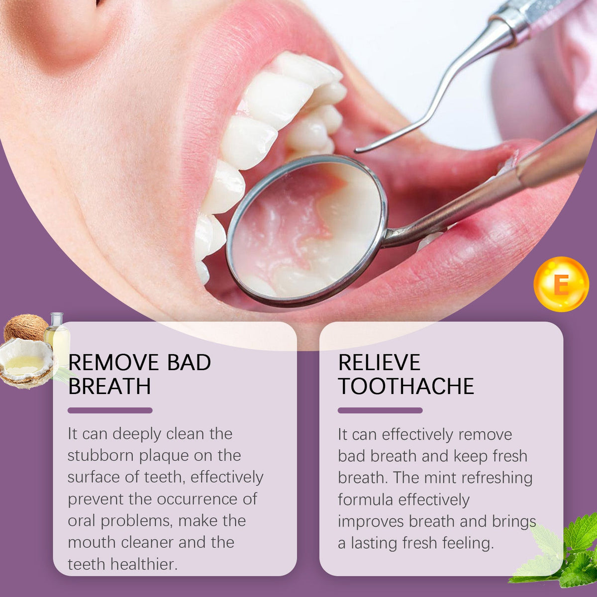 Clean Mint Teeth Mouthwash, Mouth Stain Cleaning Care Gums Smell Fresh And Beautiful Teeth Water