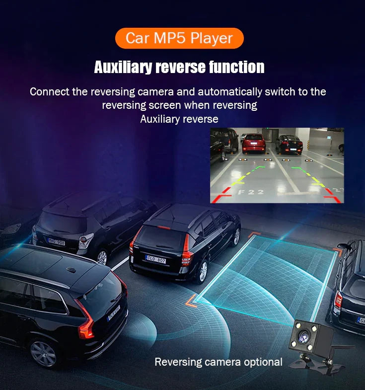 7" Double 2 DIN Car MP5 Player Bluetooth Touch Screen Stereo
