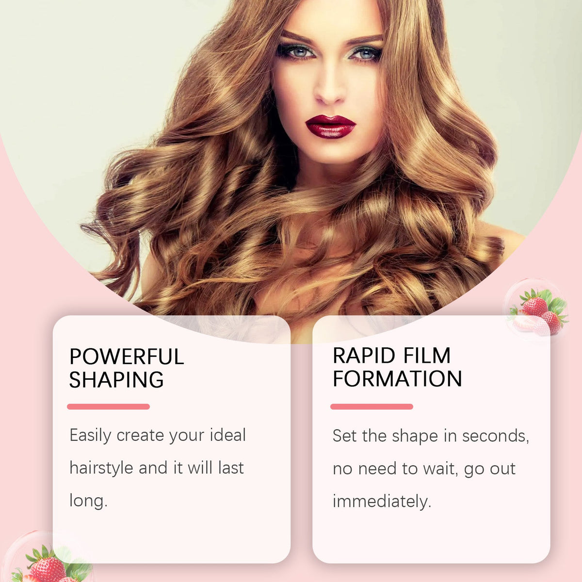 Strawberry Curl Styling Gel Leave-In Hair Volumizing Long-Lasting Shape Nourishing Repair Styling Cream