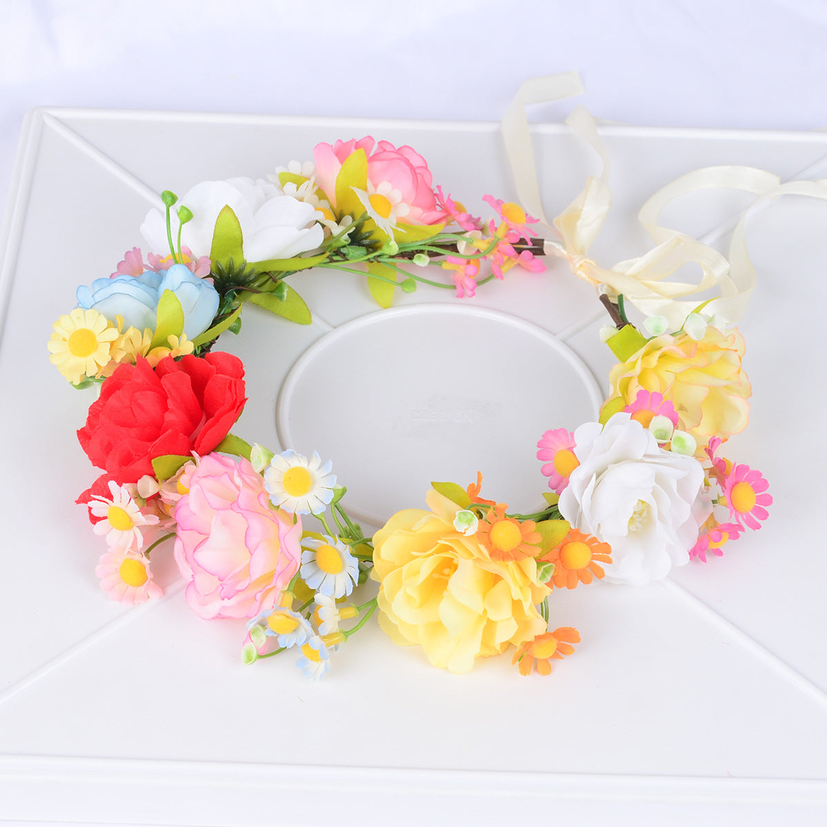 Simulated Chrysanthemum Flower Wreath, Starry Sky, Hibiscus Flower Wreath, Bridal Wedding Photography