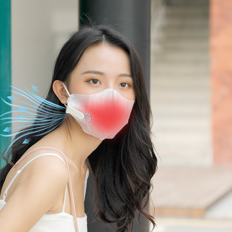 Net Celebrity Fan Mask Fan Mini Portable Children's Mask Anti-Stuffy Instead Of Breathing Valve Usb Charging Smart Fan