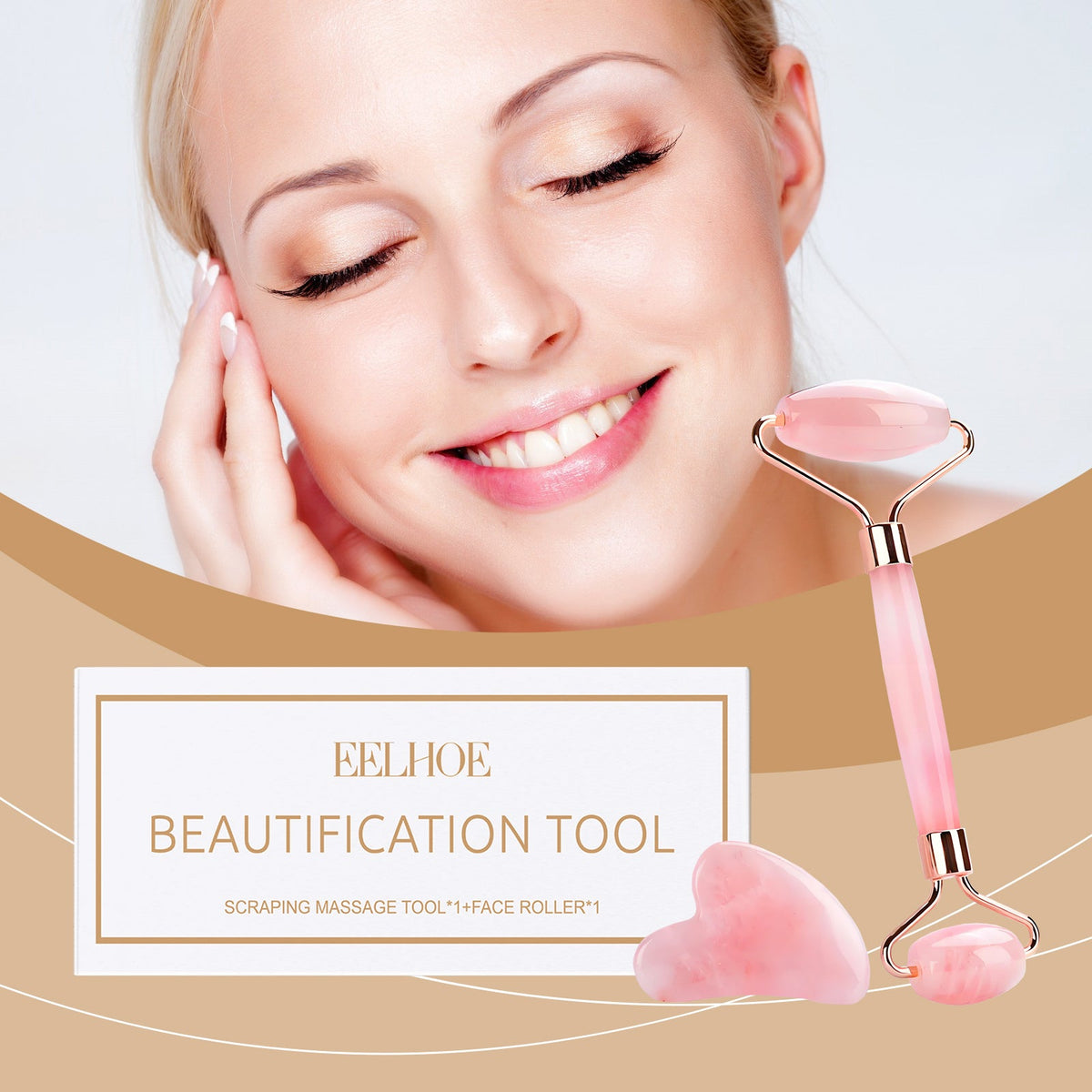 Powder Roller Massager Set Soothing Massage Skin Facial Firming Skin Care Massager