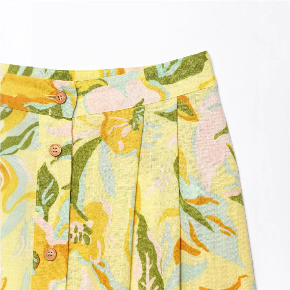Style Strapless Top with Printed Skirt Set