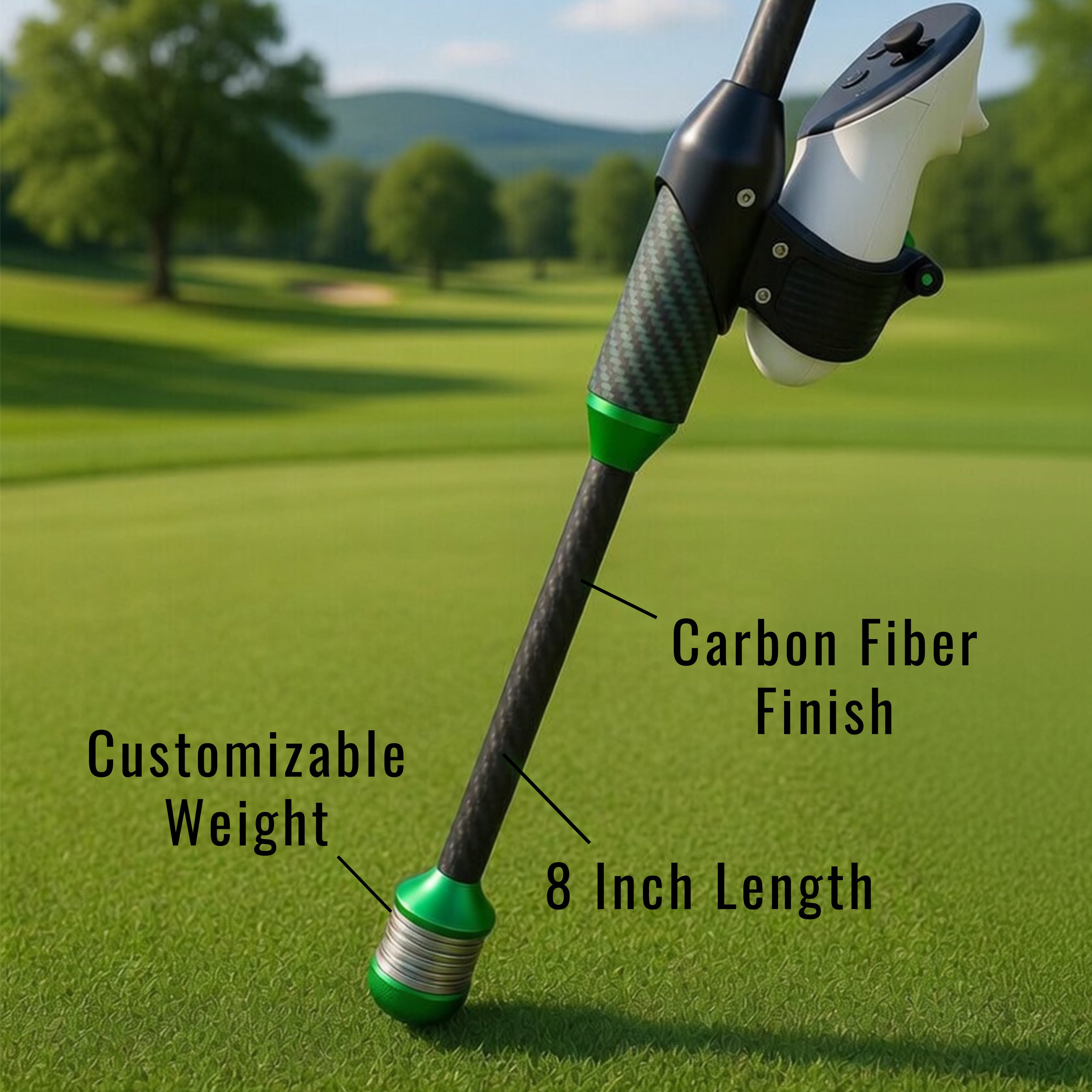 DriVR Elite Chrome - Stepped Steel Weighted Golf Club  - Compatible with Quest 2, 3/3s, and Pro