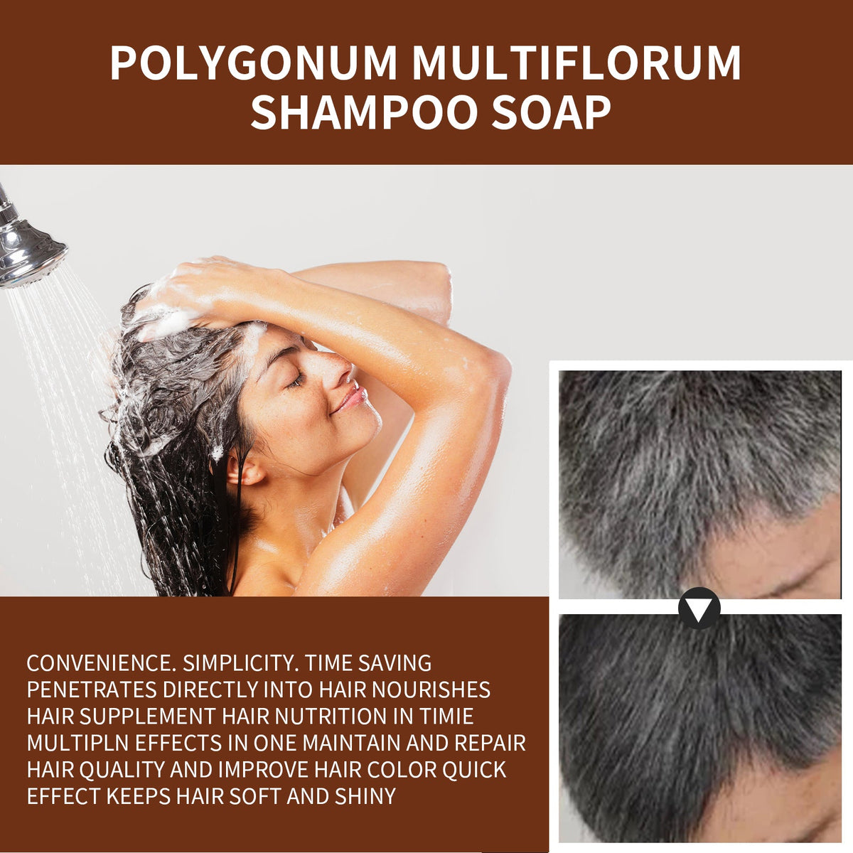 Polykum Multiflorum Repair Shampoo Natural Black Hair Moisturizing And Smoothing Shampoo