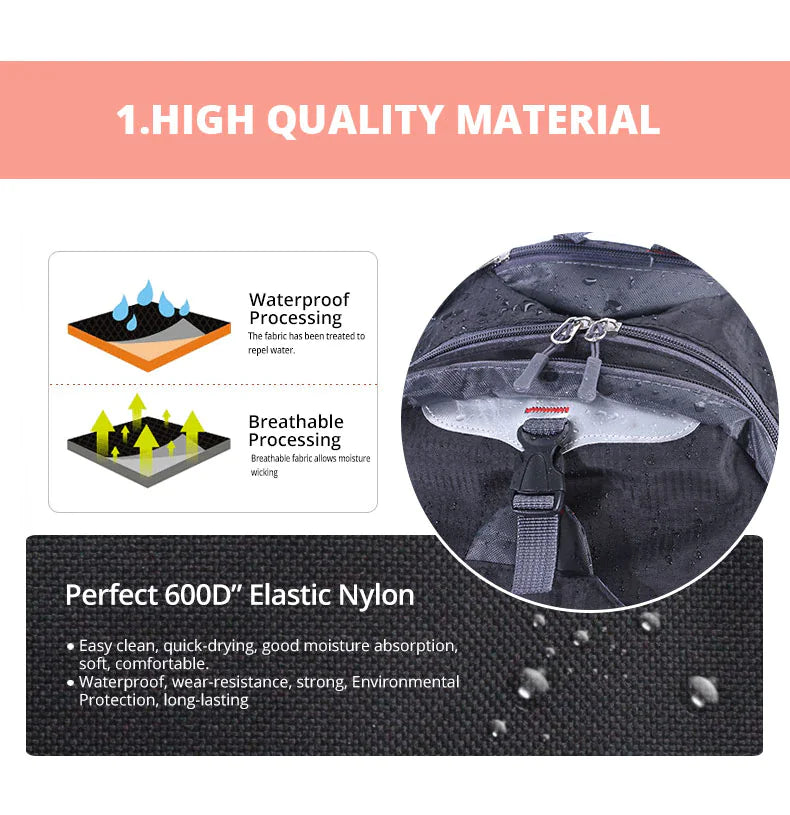 40L Men Travel Backpack Rucksack Camping Laptop Hiking School