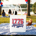 1776 America Vintage Tote Bag, Patriotic Retro USA Freedom 4th of July Gift Shopper