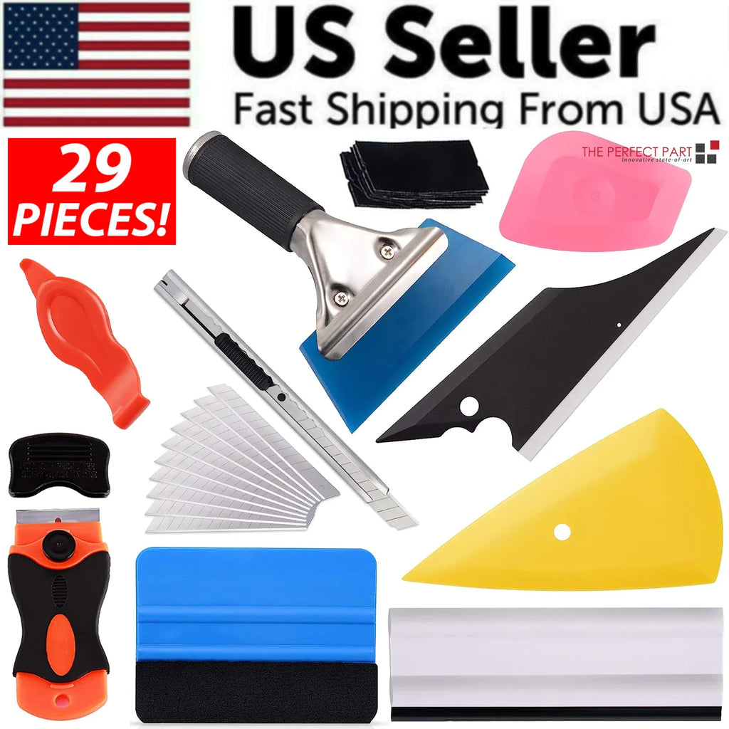 29 Window Tint Tools Kit Car Auto Film Tinting Scraper Squeegee