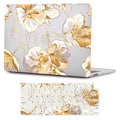 MacBook Pro Clear 14-inch (M1–M5, M5 Pro/M5 Max) Case - Gold Botanical Design