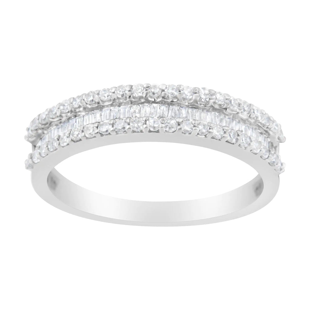 14KT White Gold Diamond Band Ring
