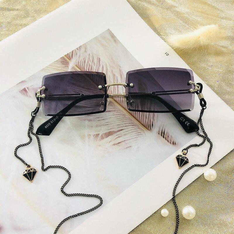 Rimless Rectangle Sunglasses