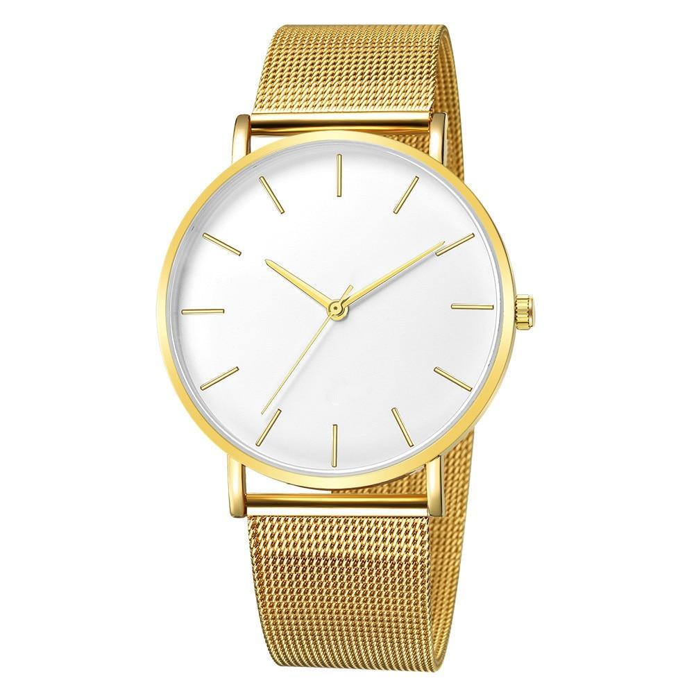 STEVVEX Men Watch Quartz Casual Watches Simple Metal Hour Reloj