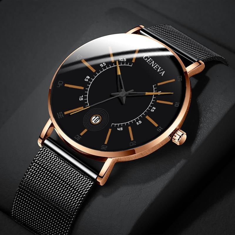 Men Watches Fashion Mens Business Watch Ultra Thin Stainless