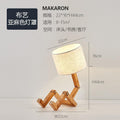 and Retro STEVVEX Wood Robot Shape Folding Table Lamp Creative
