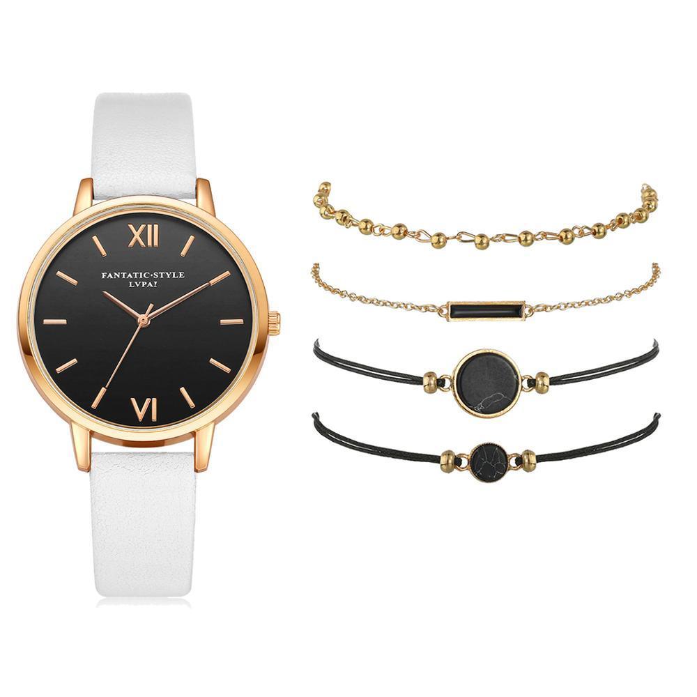 Style Fluxury High Fashion Women's Leather Band Analog Quartz
