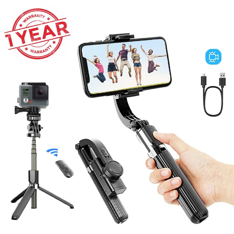 Phone Stabilizer Video Record Universal Handheld Gimbal Smartphone Stabilizers Wireless Bluetooth Selfie Stick Vlog Live Stream