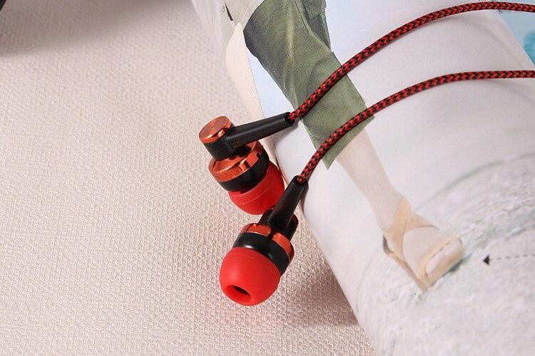 STEVVEX In-ear Braided Wiring Cord Universal Music Subwoofer