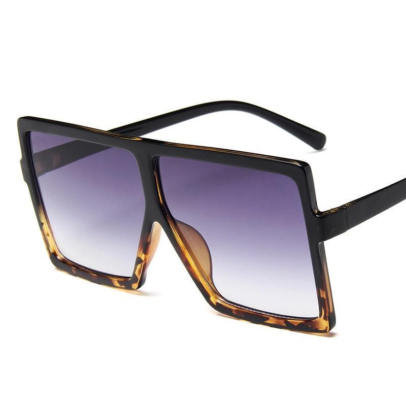 Oversized Big Frame Square Women Sunglasses With UV400 Protection
