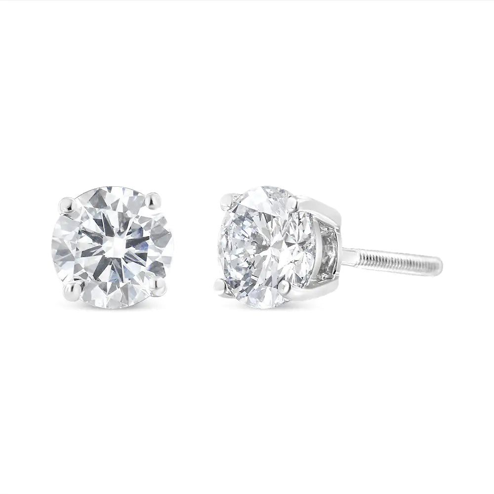 14K Gold Lab Grown Stud Earrings
