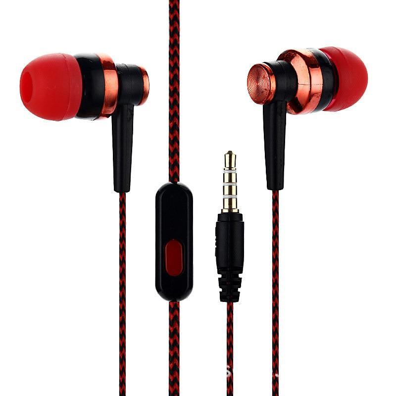 STEVVEX In-ear Braided Wiring Cord Universal Music Subwoofer