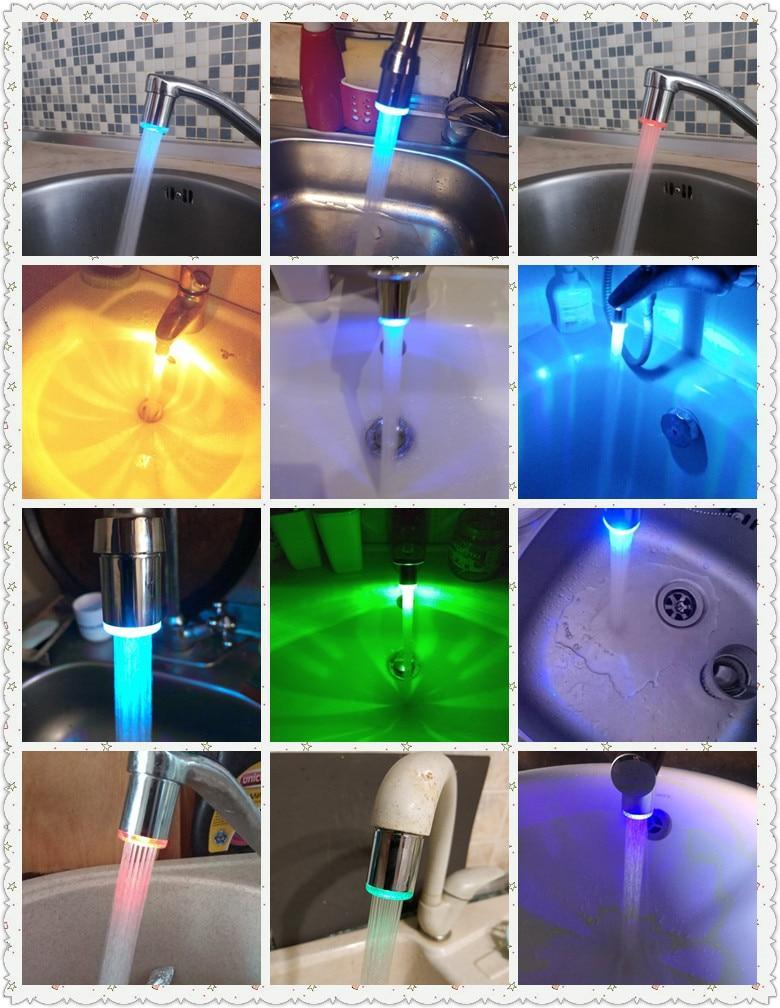 STEVVEX Home LED Water Faucet Creative Light Shower Head Romantic