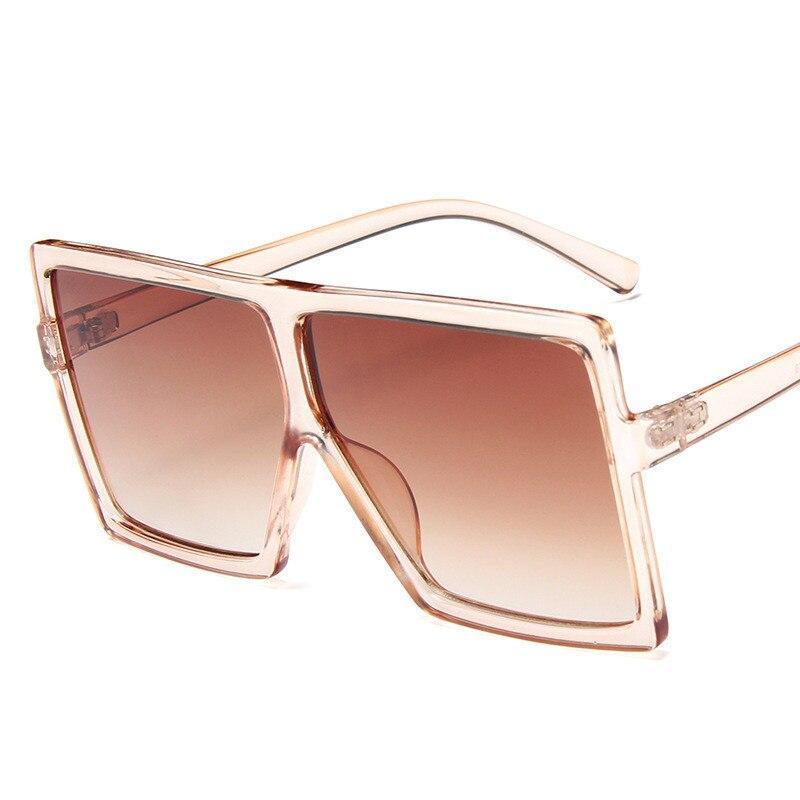 Oversized Big Frame Square Women Sunglasses With UV400 Protection