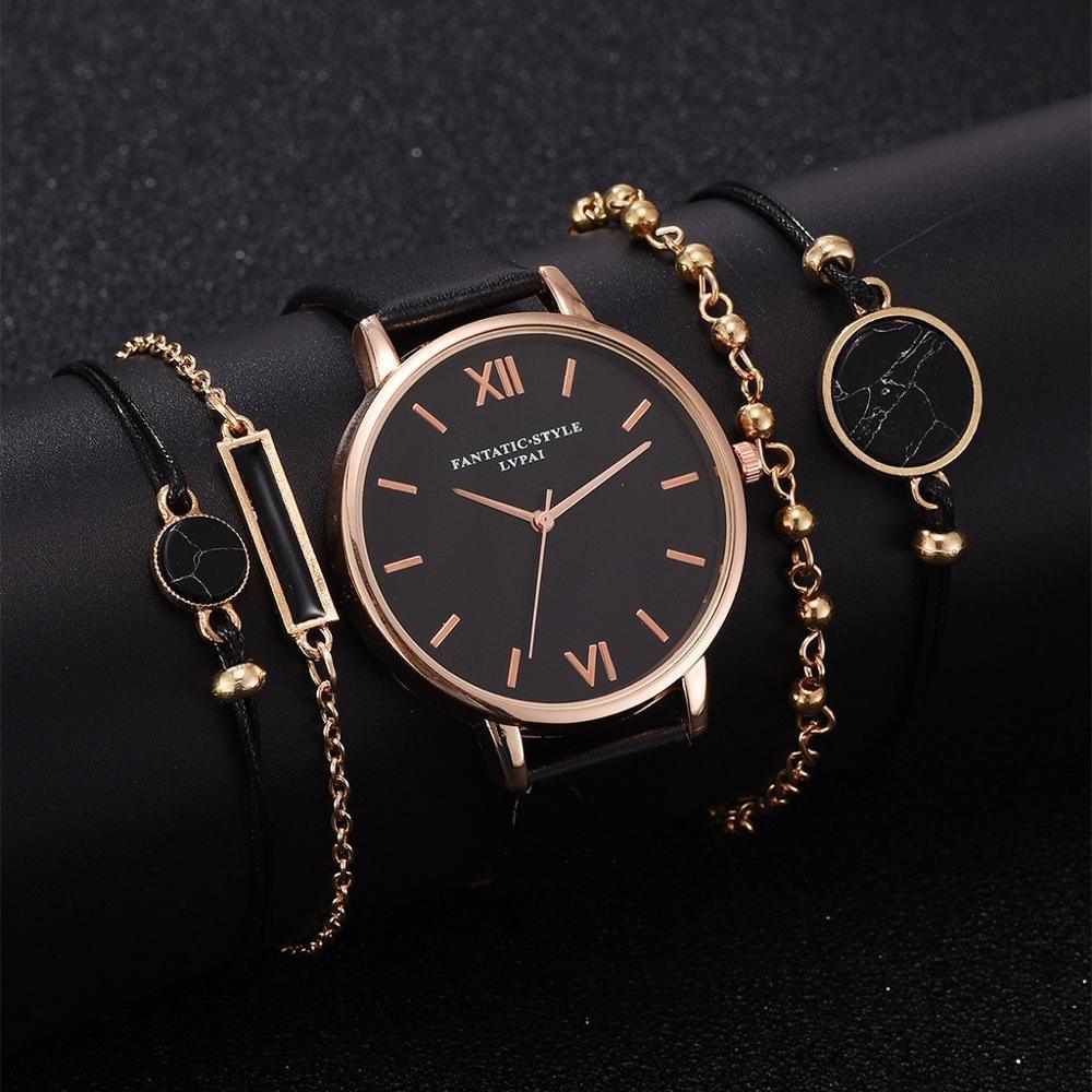 Style Fluxury High Fashion Women's Leather Band Analog Quartz