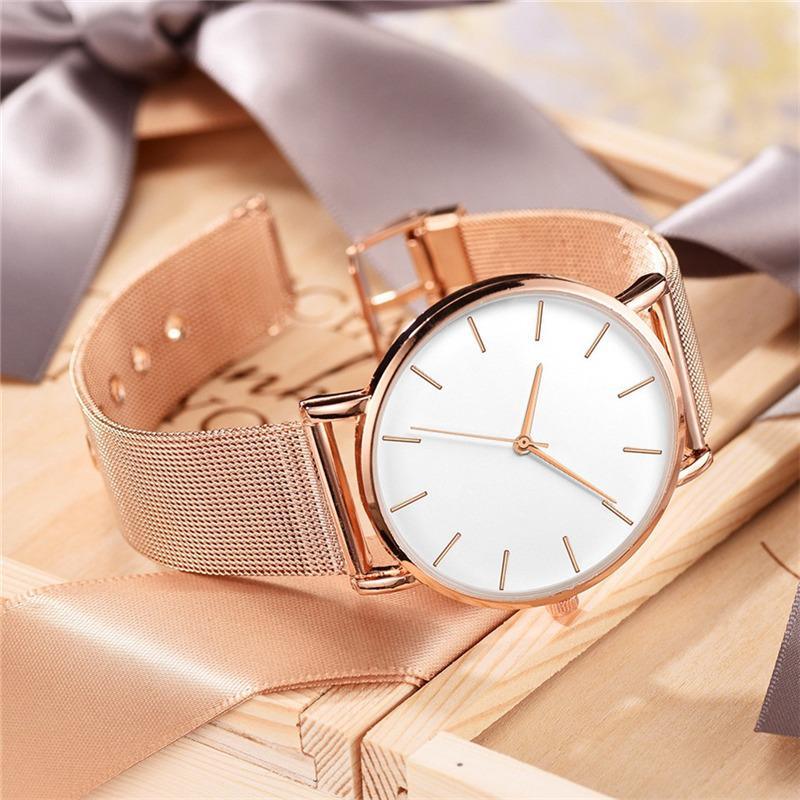 STEVVEX Men Watch Quartz Casual Watches Simple Metal Hour Reloj