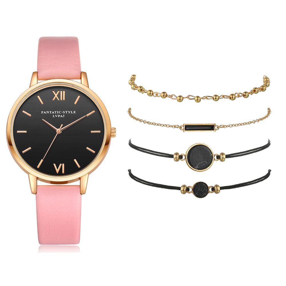 Style Fluxury High Fashion Women's Leather Band Analog Quartz