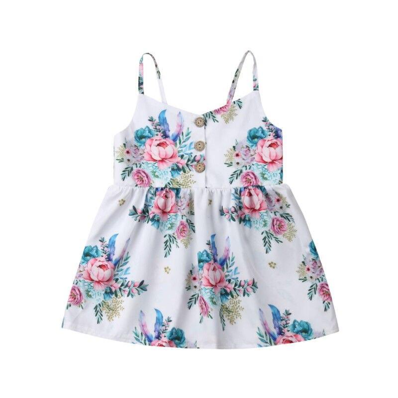 Luxury Handmade Summer Toddler Baby Girls Dress Flower Sleeveless V Neck Party  Dress For Girls In Elegant Summer Design