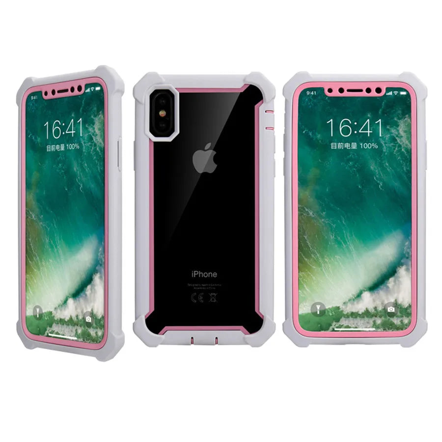 Transparent Phone Case For iPhone 17 Pro 15 14 13 12 11 16 XS 7 8 Plus SE 2022 Hybrid Rugged Anti Shock Doom Armor Cover Cases