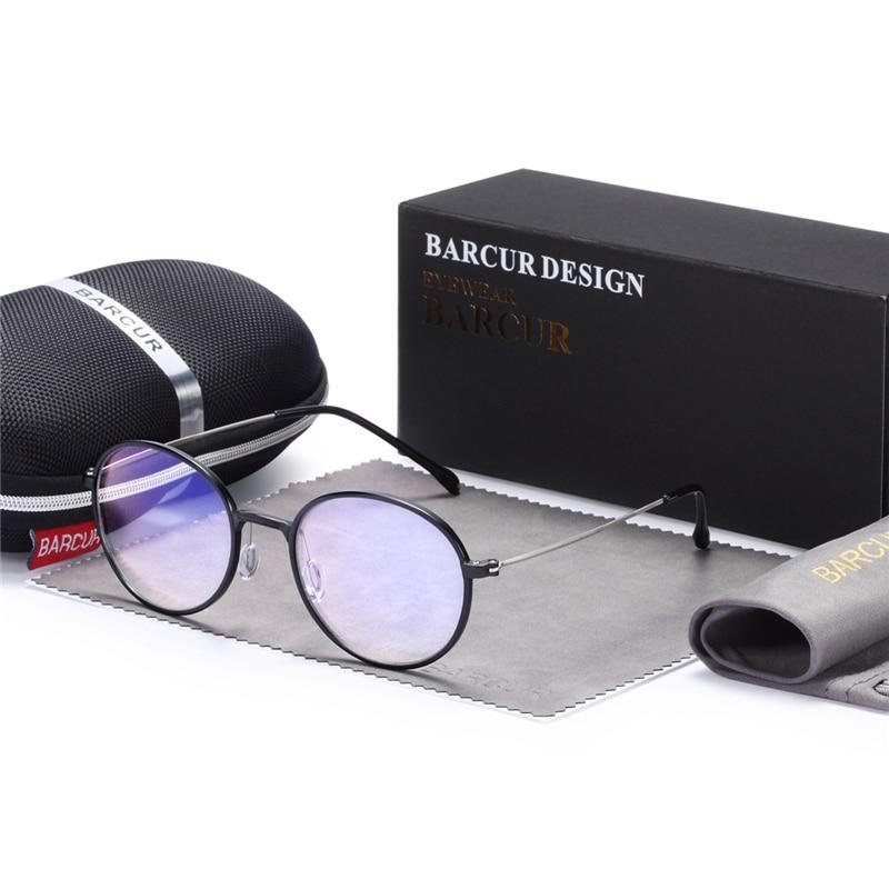 Computer Glasses Round Anti Blue Light Eyeglasses Optical Eye