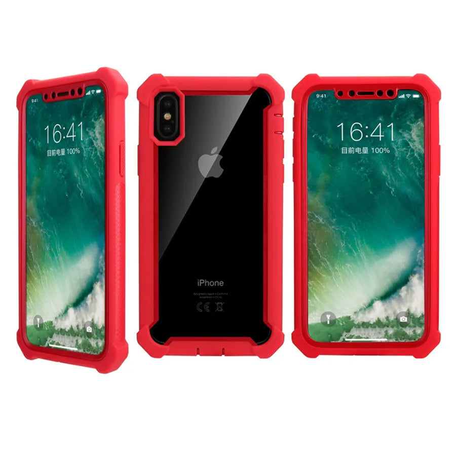 Transparent Phone Case For iPhone 17 Pro 15 14 13 12 11 16 XS 7 8 Plus SE 2022 Hybrid Rugged Anti Shock Doom Armor Cover Cases
