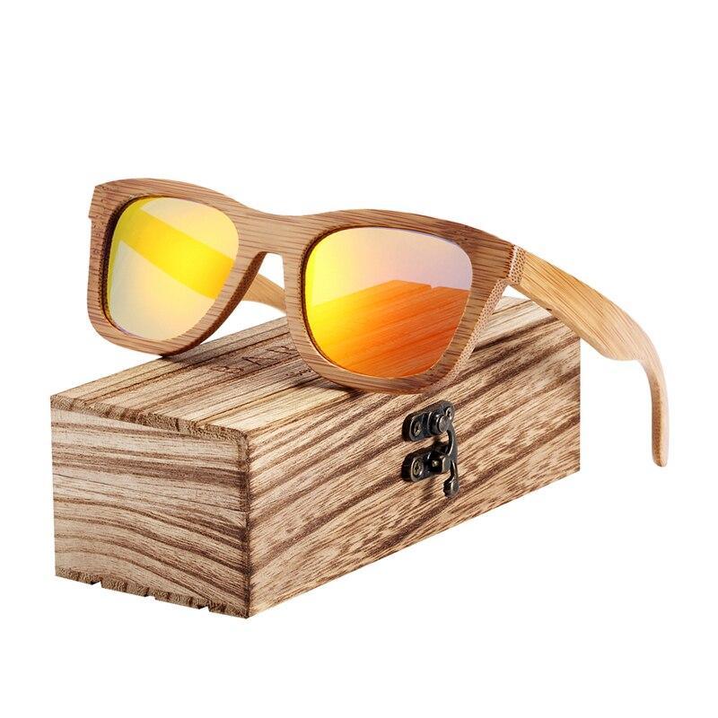 Handmade Bamboo Wood Retro Men and Women Polarized Sunglasses