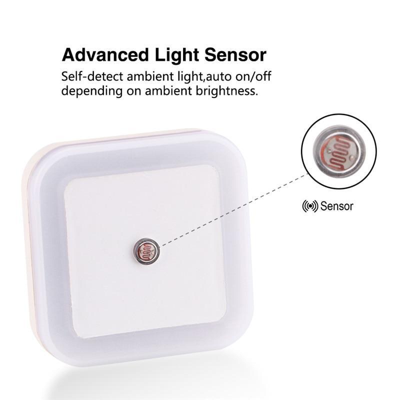STEVVEX Wireless Sensor LED Night Light with EU and US Plug Mini