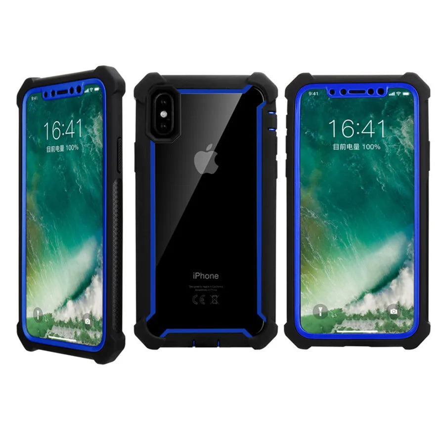Transparent Phone Case For iPhone 17 Pro 15 14 13 12 11 16 XS 7 8 Plus SE 2022 Hybrid Rugged Anti Shock Doom Armor Cover Cases