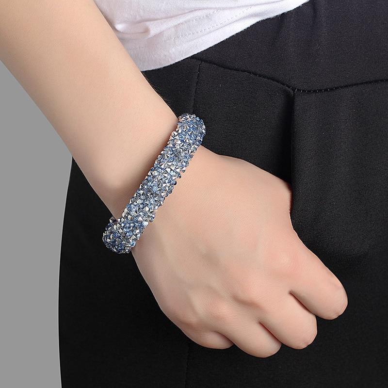 New Modern Fashion Luxury Crystal Shiny Bracelet Amazing Copper Alloy Elegant Bracelet Valentine's Day For Women