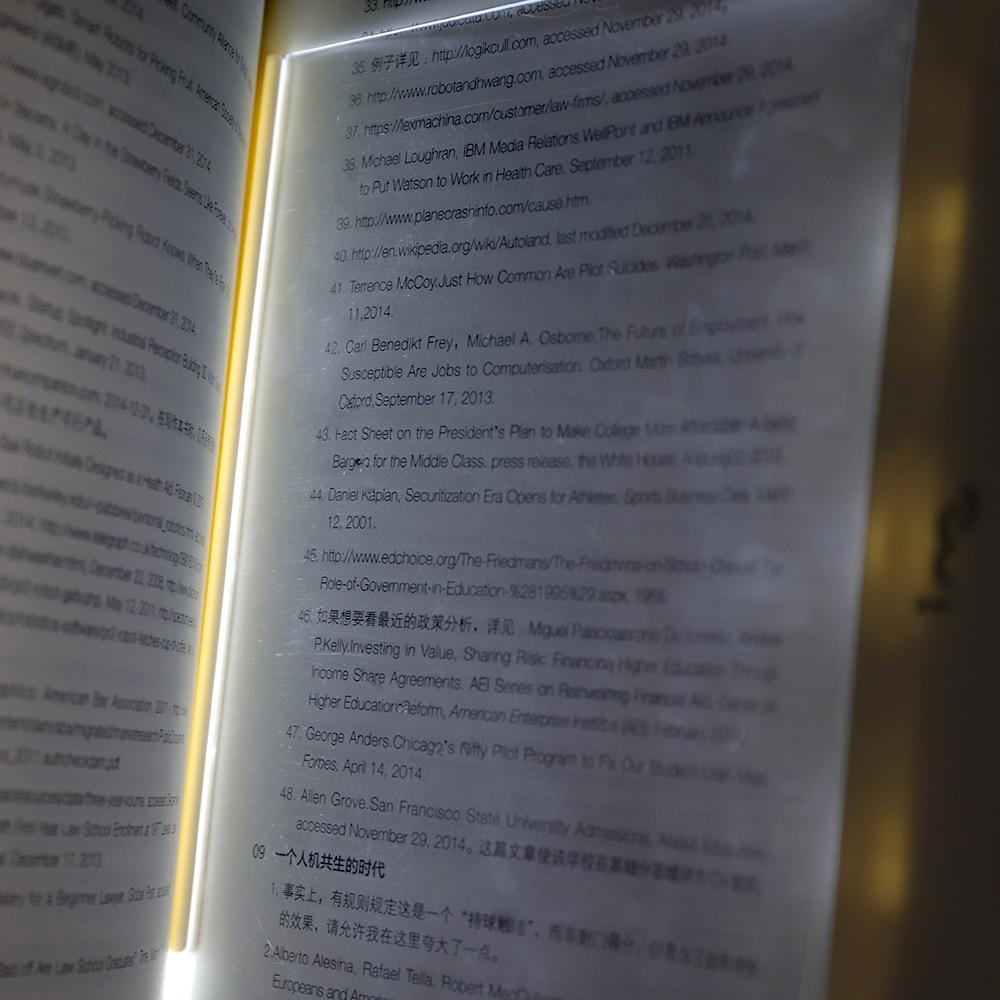 Book Light Flat LED Panel Reading Lamp Car Travel Plate Lights