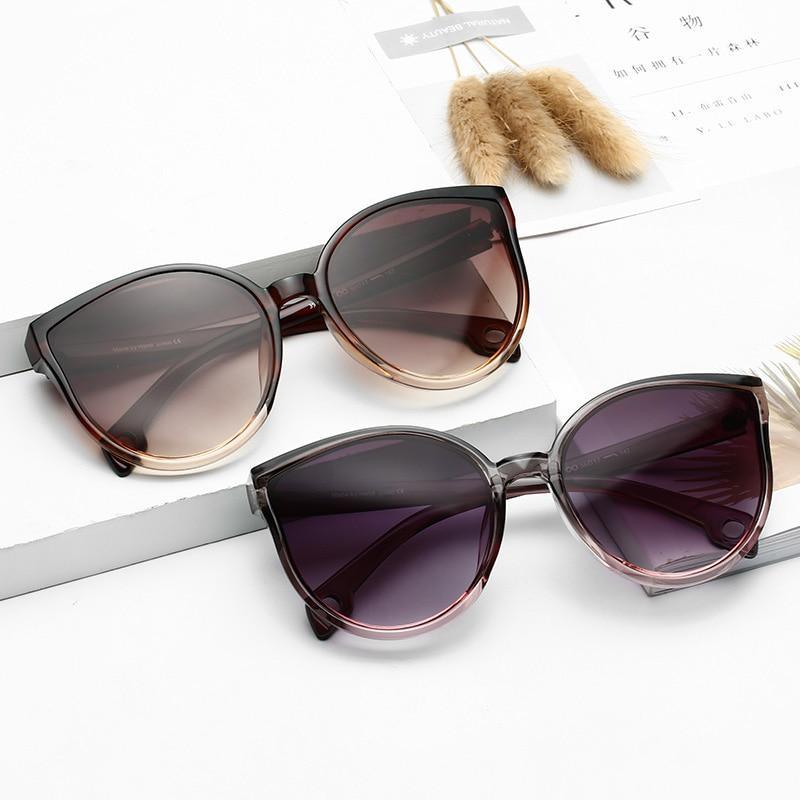 Lady Sunglasses With Cat Eye Women Eyewear Plastic Frame Clear
