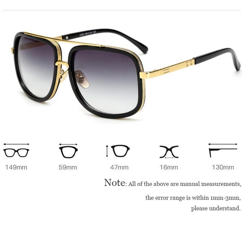 Oversized Men and Woman Unisex Polarized Sunglasses Square Retro