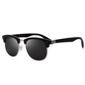 Retro Polarized Men's Sunglasses UV400 Square Half Metal Frame