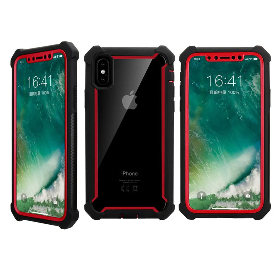 Transparent Phone Case For iPhone 17 Pro 15 14 13 12 11 16 XS 7 8 Plus SE 2022 Hybrid Rugged Anti Shock Doom Armor Cover Cases