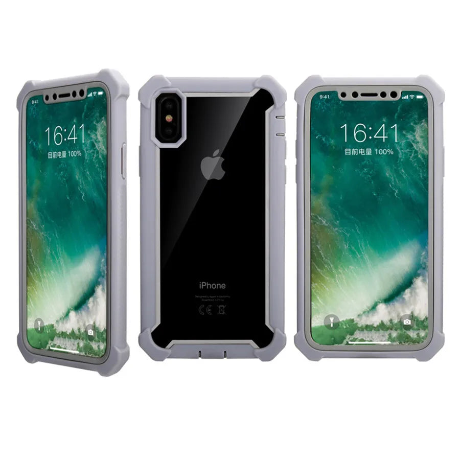 Transparent Phone Case For iPhone 17 Pro 15 14 13 12 11 16 XS 7 8 Plus SE 2022 Hybrid Rugged Anti Shock Doom Armor Cover Cases